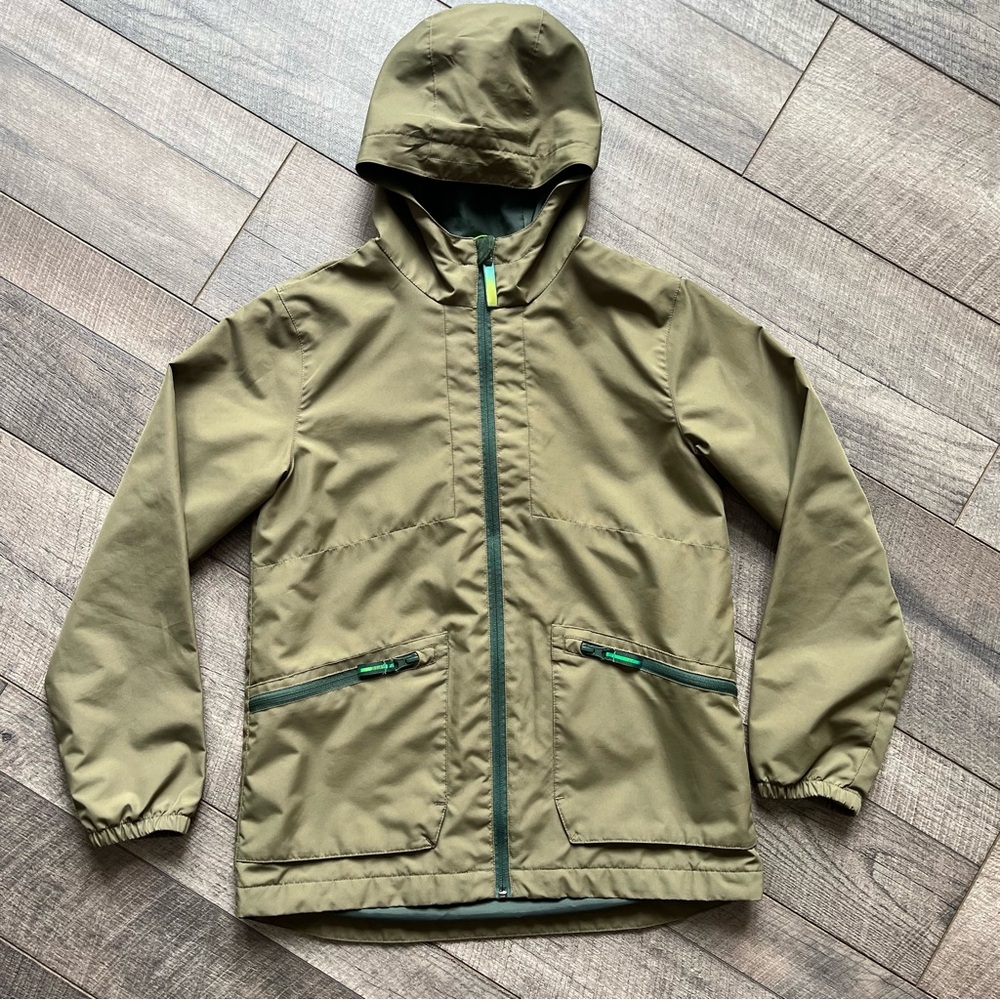 Boys Olive Green Lightweight Spring Jacket - M 8/10